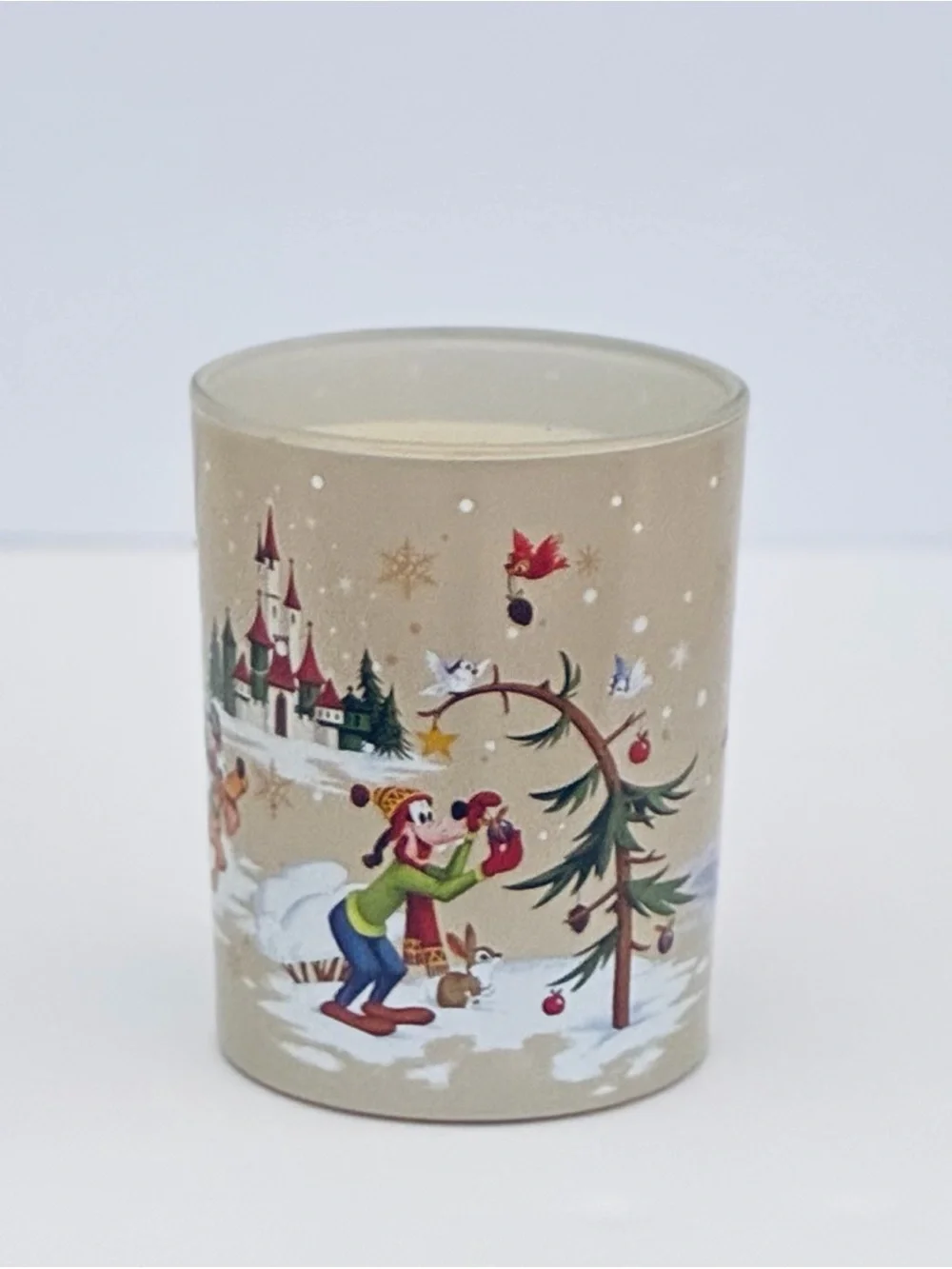 Disney Parks Christmas Mickey & Friends Holiday Light-Up Candle 5”